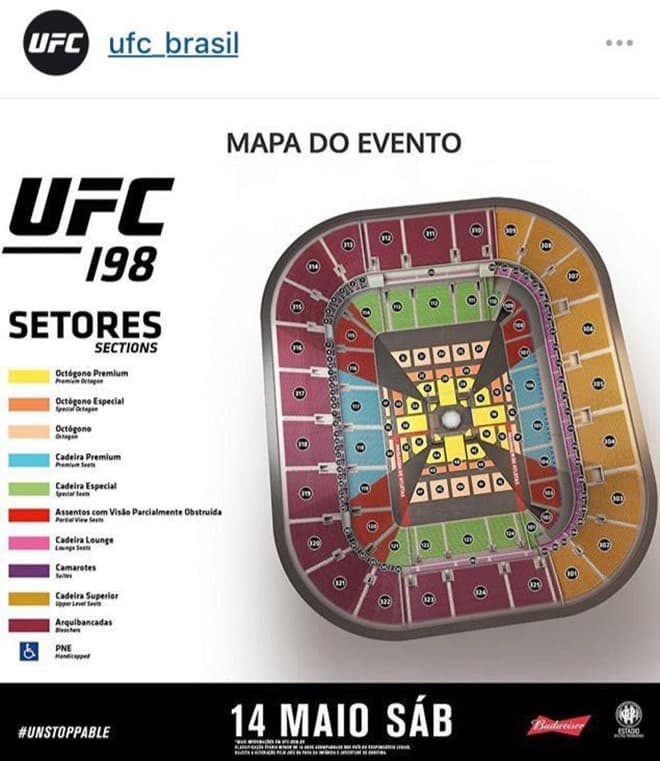 mapa UFC 198