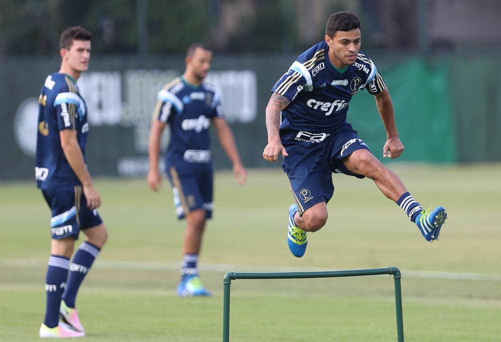 Cleiton Xavier durante treino do Palmeiras (FOTO: Cesar Greco/Palmeiras)