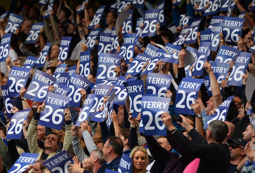Chelsea x Leicester - Homenagem a Terry