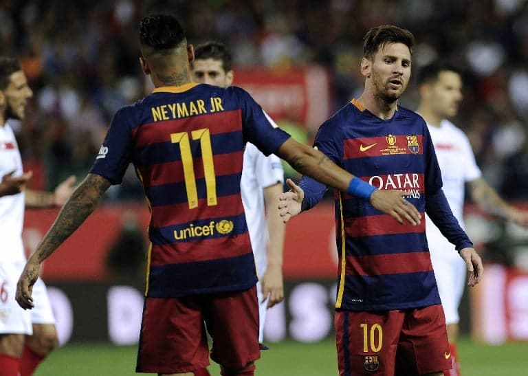 Neymar e Messi - Barcelona x Sevilla