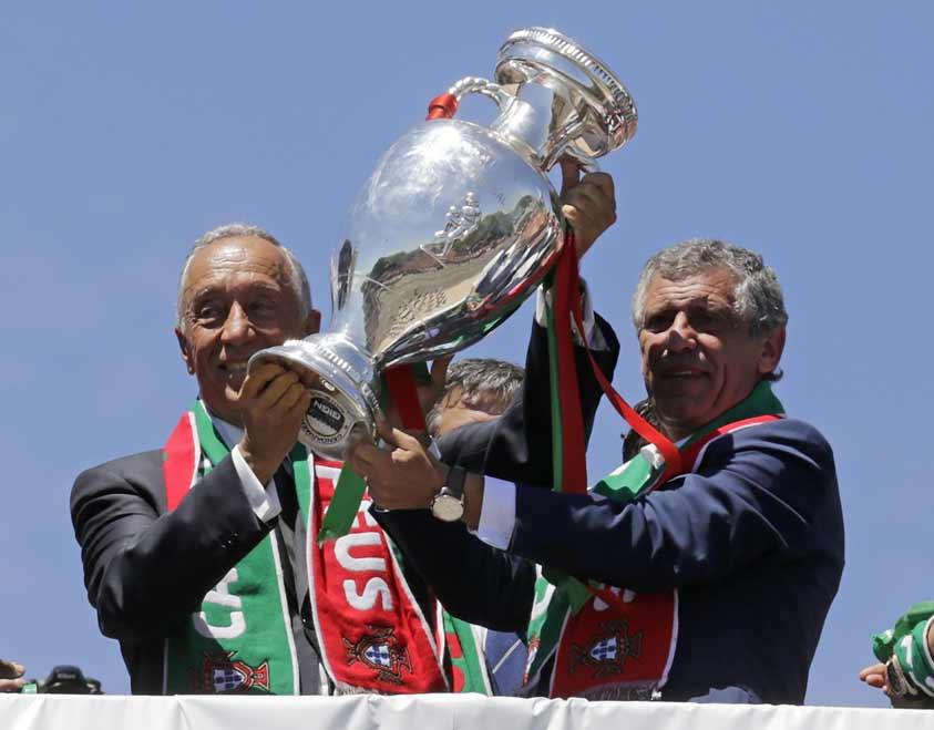 Presidente de Portugal, Rebelo de Sousa, e Fernando Santos