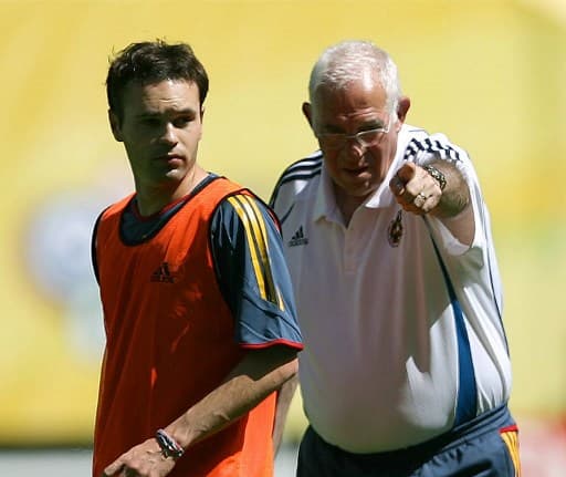 Andrés Iniesta e Luis Aragonés - 2006