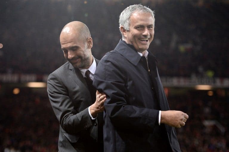 Guardiola e Mourinho - Manchester United x Manchester City