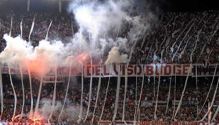 A torcida do River Plate fez a festa pelo título da Recopa Sul-Americana