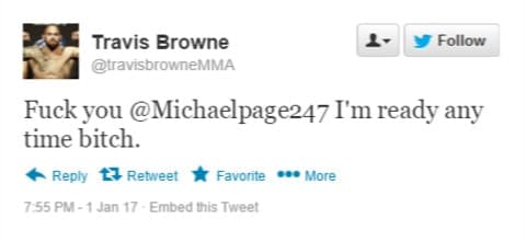 Travos Browne direcionou tweet a Page