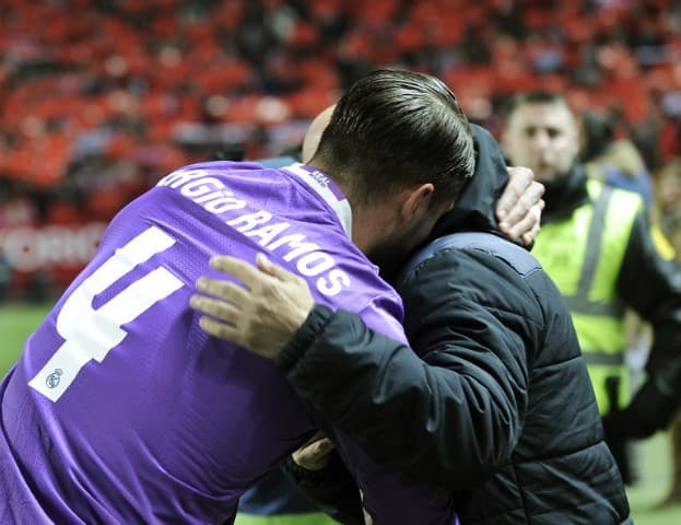 Sergio Ramos e Jorge Sampaoli - Sevilla x Real Madrid