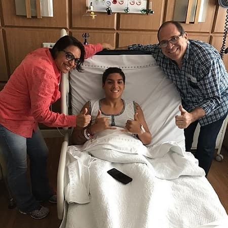 Ana Marcela Cunha após a cirurgia no baço, em outubro