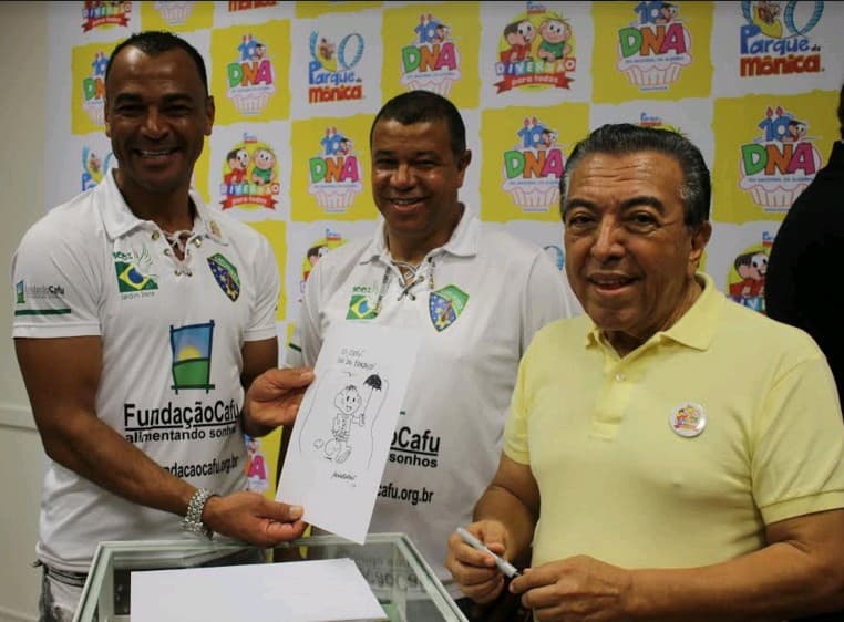Cafu, Marcelo Evangelista de Moraes e Maurício de Souza