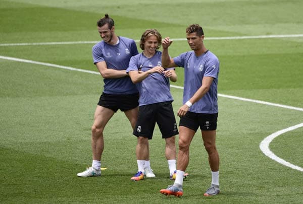 Bale, Modric e Cristiano Ronaldo
