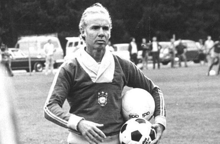 Zagallo treinando a Seleção na Copa de 1974