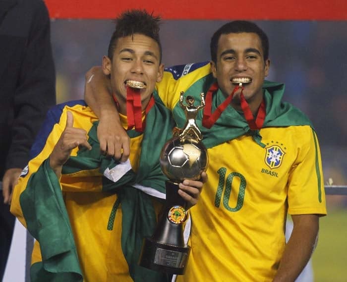 Lucas Moura e Neymar