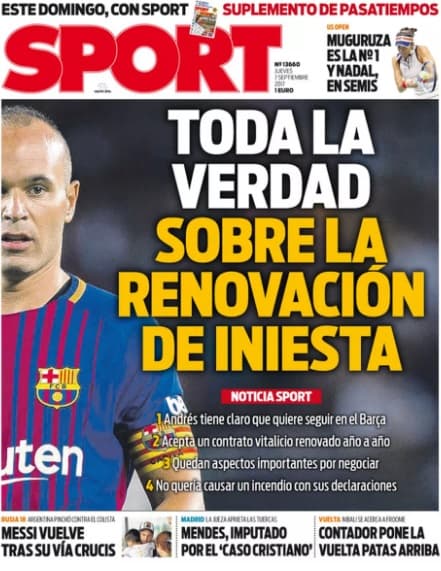 Jornal Sport - Iniesta