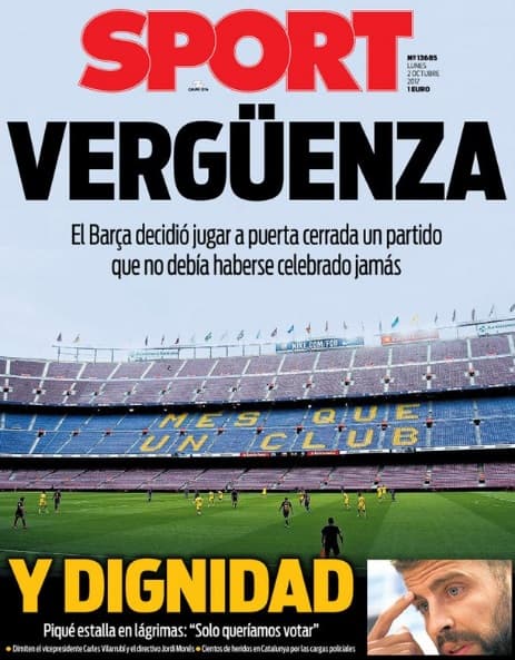 Jornal Sport - 'Vergonha'