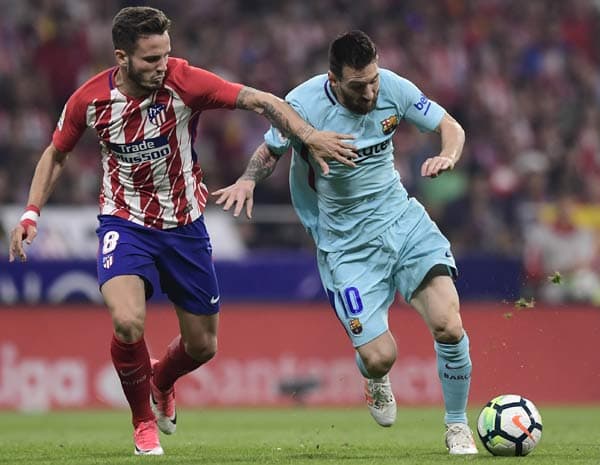 Saúl e Messi - Atlético de Madrid e Barcelona