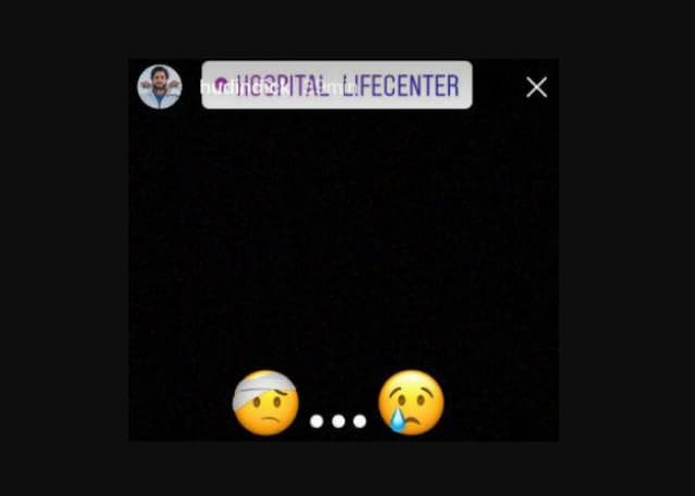 Hudson lamenta lesão através de imagem publicada em sua conta no Instagram