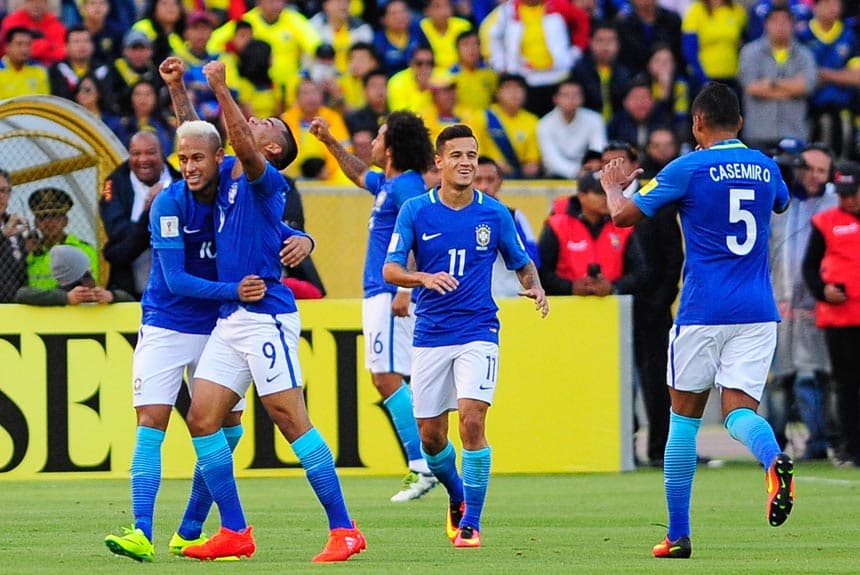 1/9/2016 - Tite estreou na Seleção Brasileira enfrentando o Equador em Quito pelas Eliminatórias. Gabriel Jesus foi o grande nome, marcando duas vezes no triunfo por 3 a 0. Ele ainda sofreu o pênalti convertido por Neymar