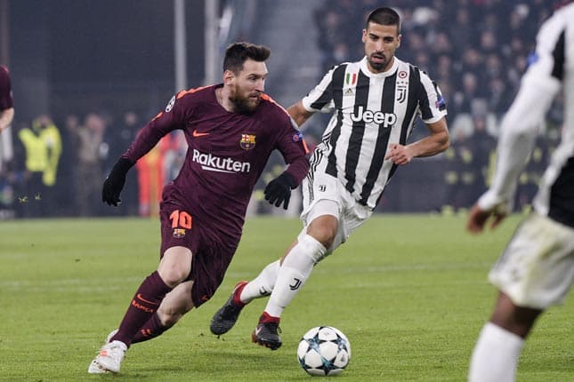 Messi e Khedira - Juventus x Barcelona