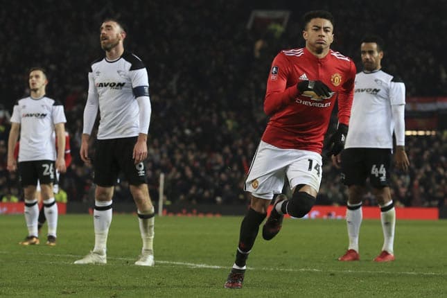 Lingard - Manchester United x Derby County