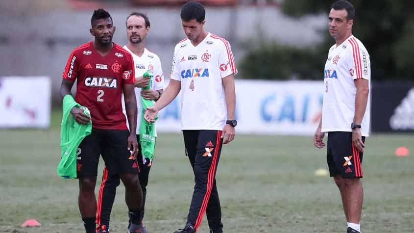 Maurício Barbieri e Rodinei - Treino do Flamengo