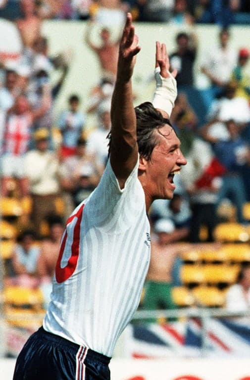Gary Lineker, atacante da Inglaterra na Copa de 86