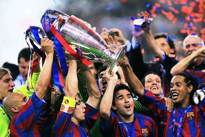 O Barcelona superou o Arsenal por 2 a 1 e foi campeão em 2006. Belletti fez um dos gols