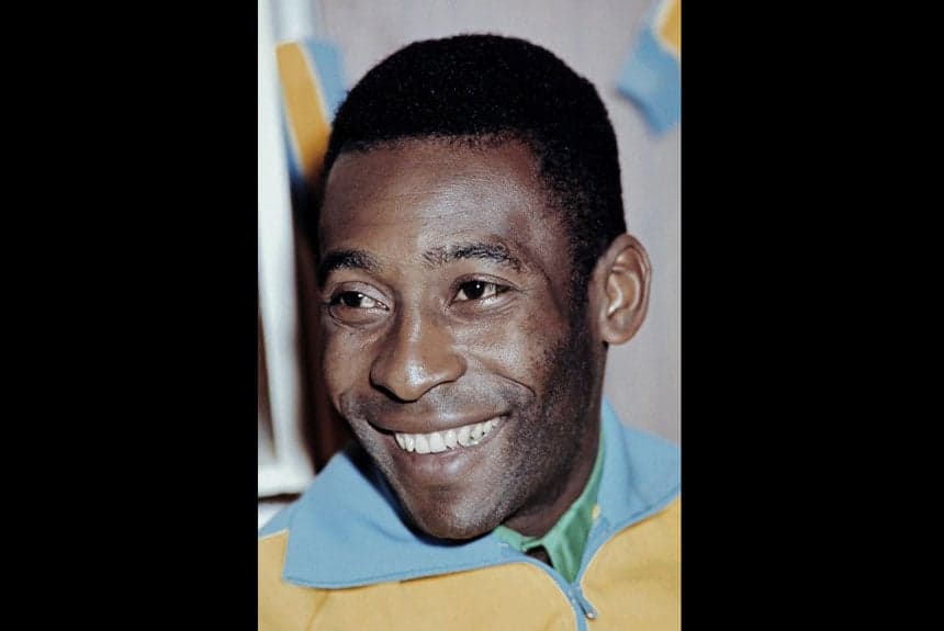 Pelé marcou o único gol brasileiro no amistoso com a Áustria em julho de 1971. Empate por 1 a 1 no Morumbi