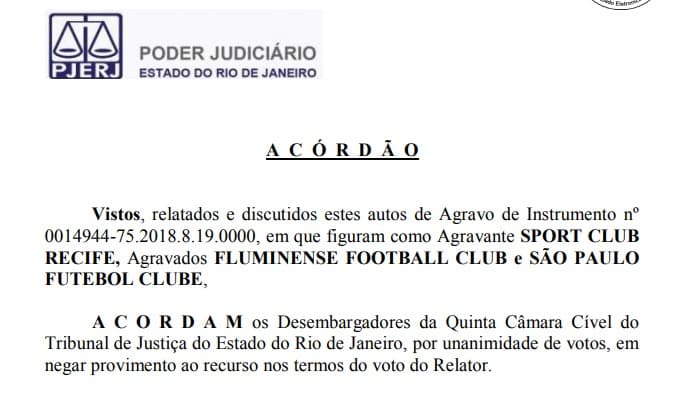 Decisão Diego Souza - Fluminense, São Paulo e Sport