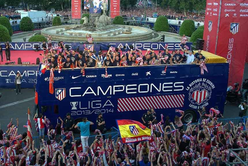 O Atlético de Madrid voltou a conquistar um título espanhol, depois de 18 anos, na temporada 2013/2014