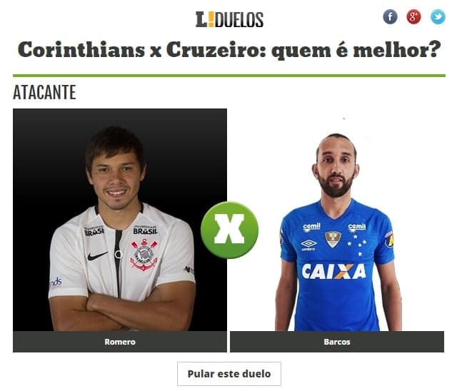 Duelo - Corinthians x Cruzeiro