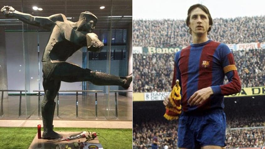 Estátua de Johan Cruyff no Camp Nou