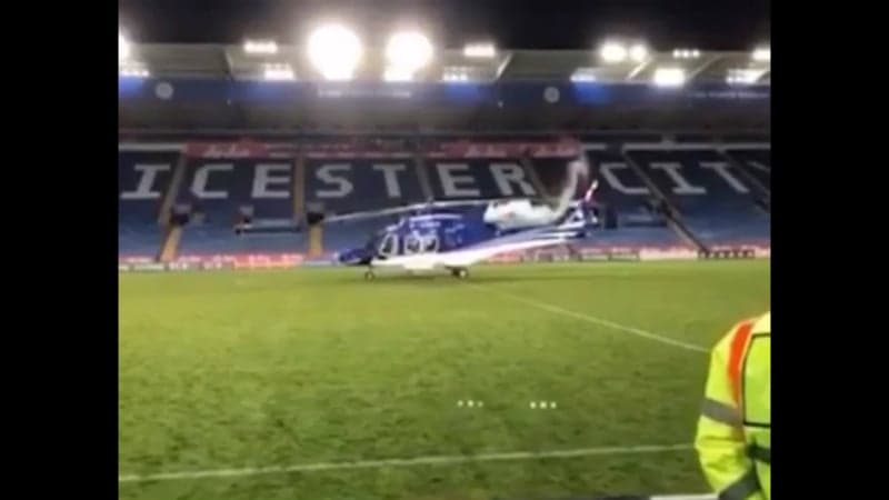 Novas imagens mostram helicóptero caindo de dentro do campo do Leicester