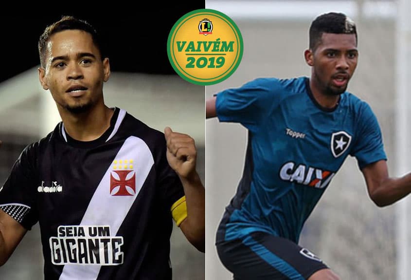 Montagem VAIVÉM Yago Pikachu (Vasco) e Matheus Fernandes (Botafogo)
