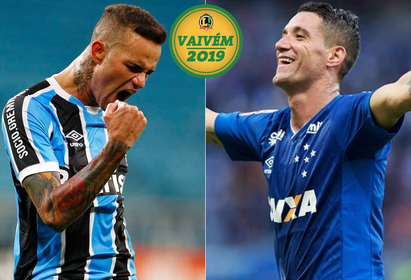 Montagem -  VAIVÉM - Luan (Grêmio) e Thiago Neves (Cruzeiro)