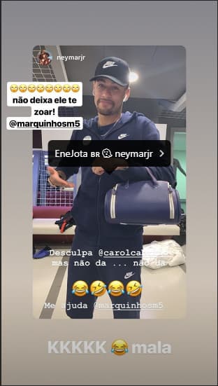 Zoação Neymar, marquinhos, carol cabrino