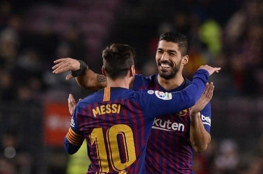 Messi e Suárez - Barcelona x Leganés