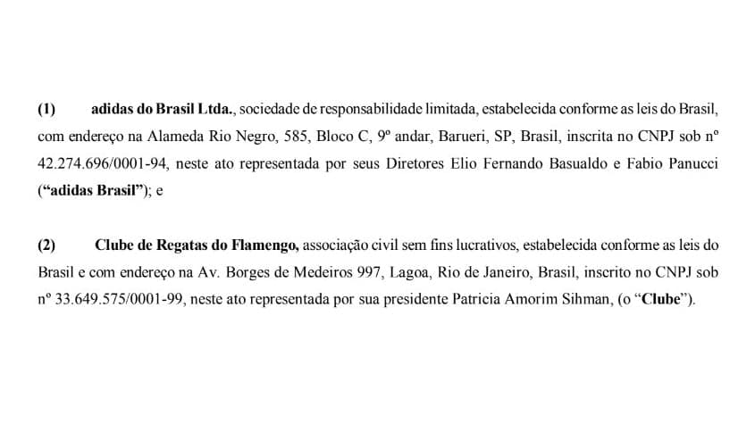 Contrato Flamengo Adidas pág 1