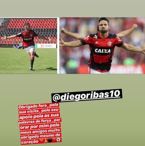 Cauan postou foto onde comemora gol como Diego