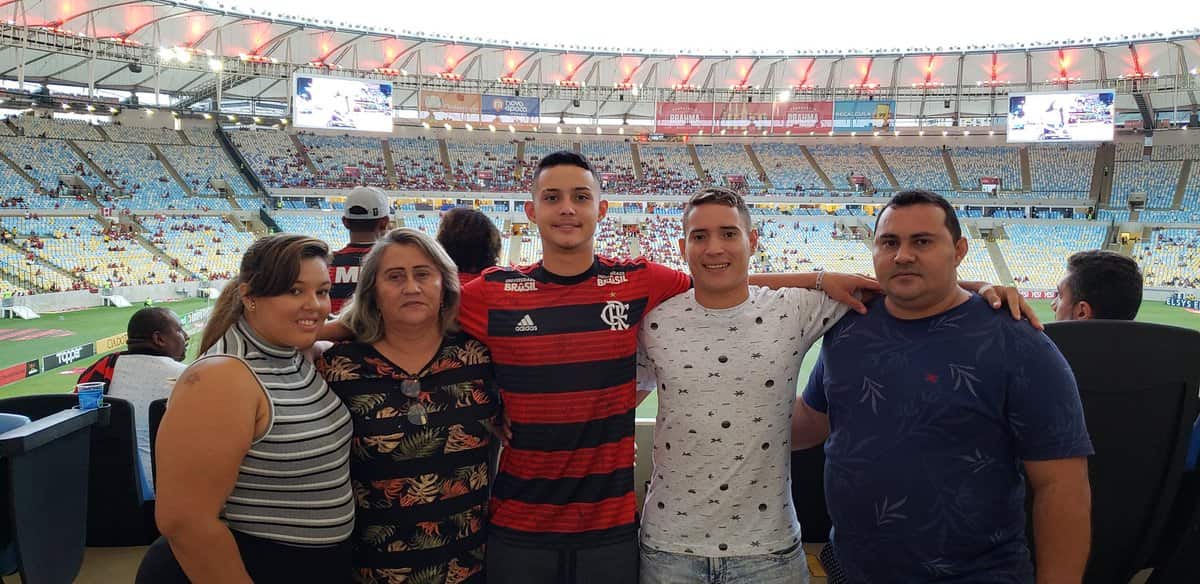 Cauan Emanuel e famliares - Flamengo x Fluminense