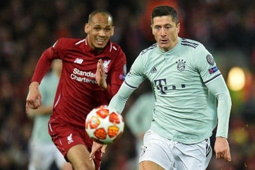 Fabinho e Lewandowski - Liverpool x Bayern de Munique