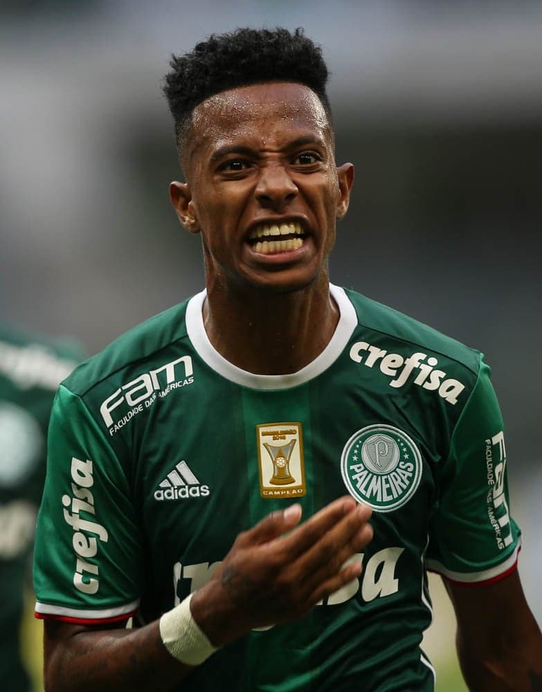 Tchê Tchê comemora gol pelo Palmeiras