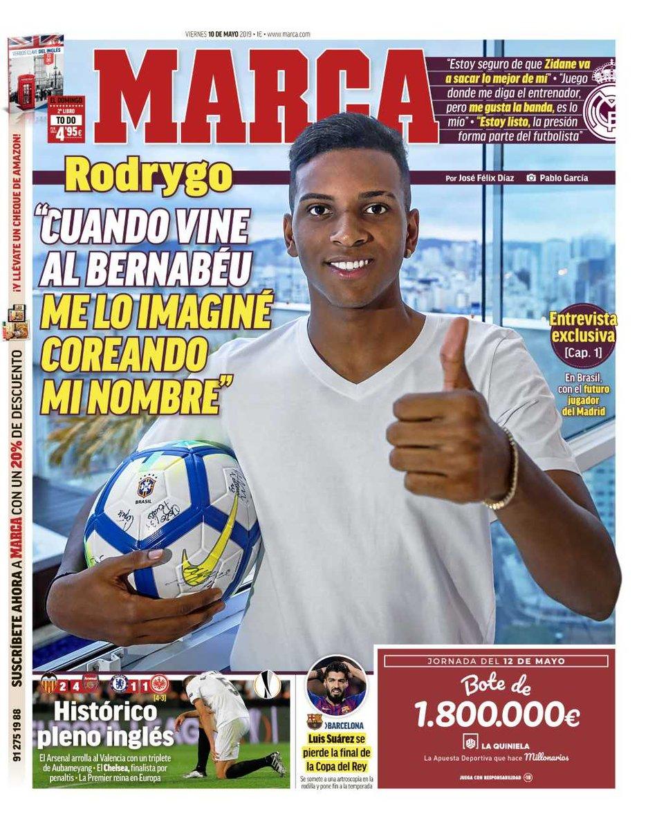 Capa do Jornal Marca - Rodrygo