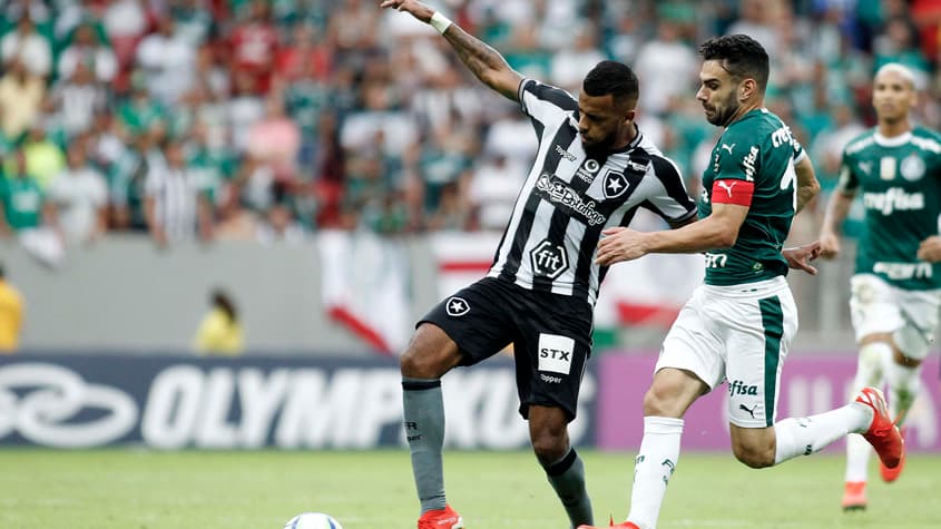 Botafogo x Palmeiras Alex Santana e Bruno Henrique