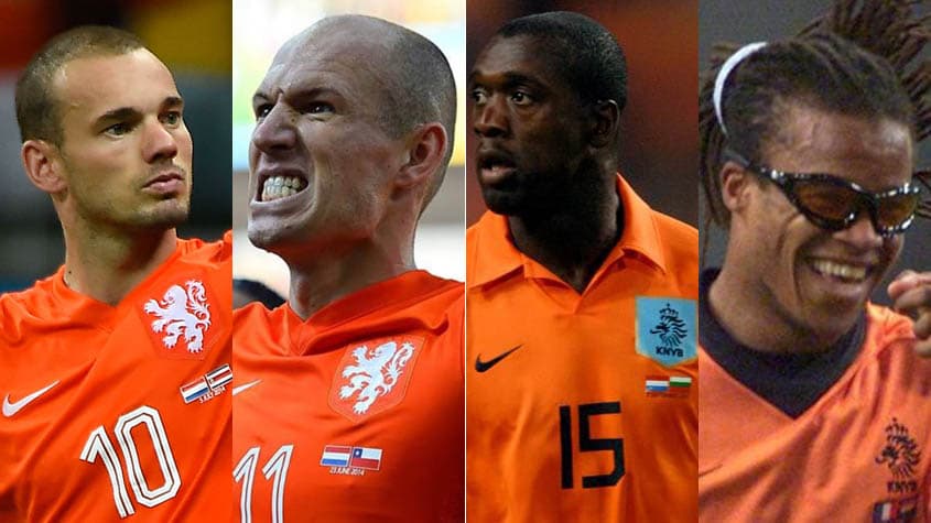 Montagem - Sneijder, Robben, Seedorf e Davids