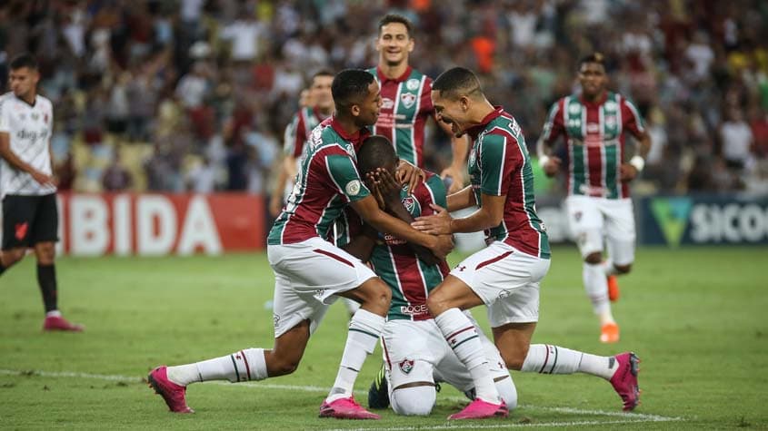 Fluminense x Athletico-PR - jogadores do Fluminense comemorando