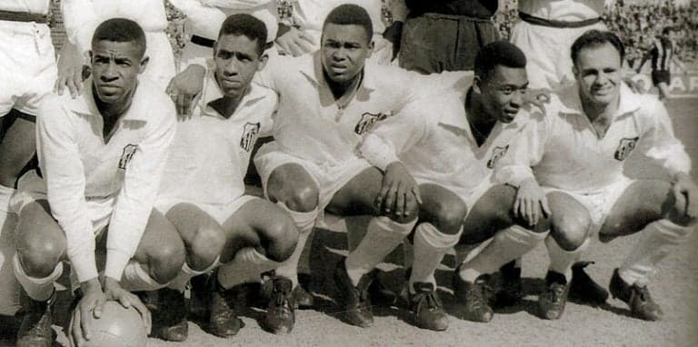 Dorval, Mengálvio, Coutinho, Pelé e Pepe