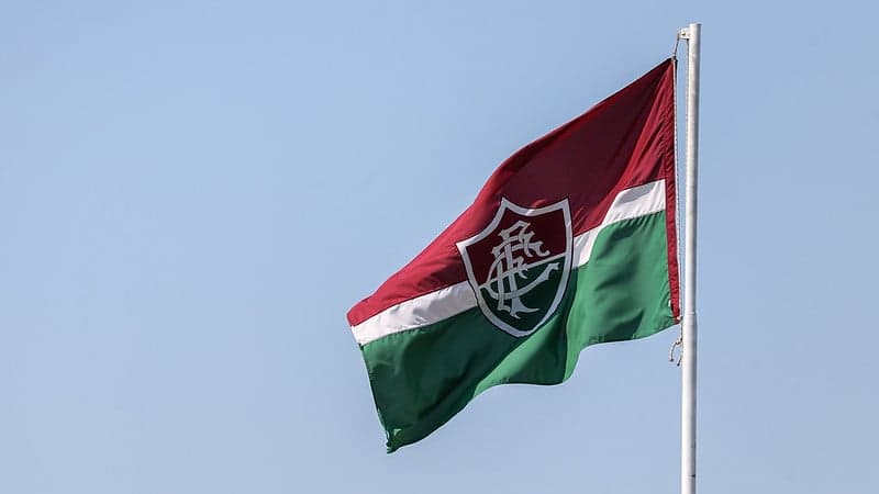 Fluminense - bandeira no treino