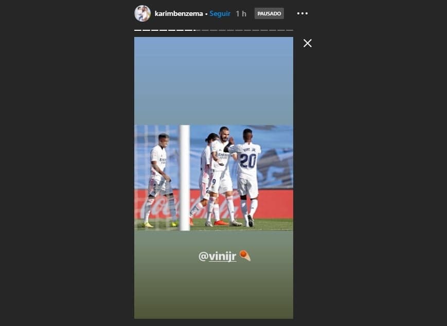 Benzema e Vinicius 'Vini' Jr. - Real Madrid - Instagram