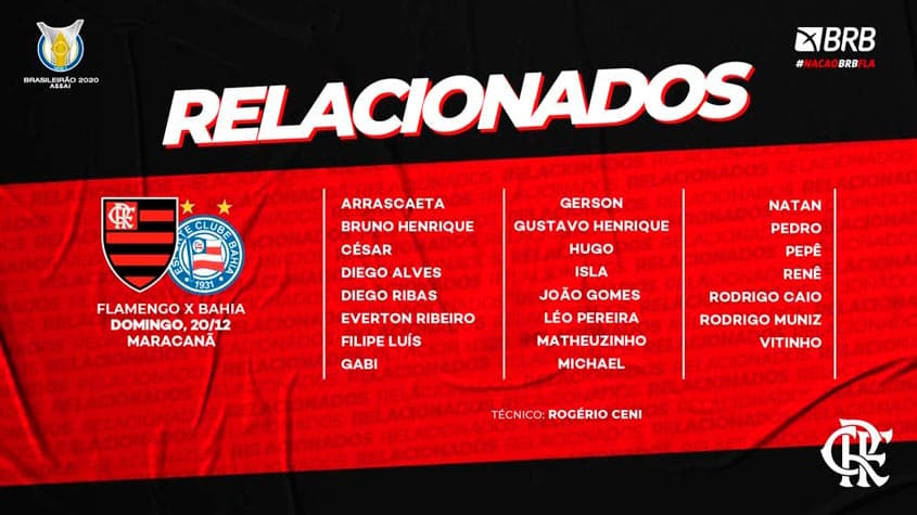 Flamengo x Bahia - Relacionados