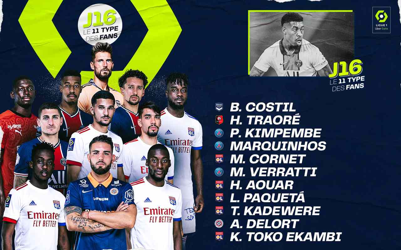 Seleção da 16ª rodada do Campeonato Francês 2020/21