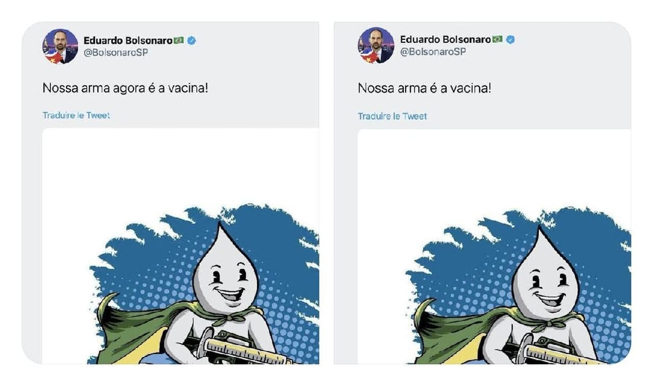 Eduardo Bolsonaro tweet sobre vacinas